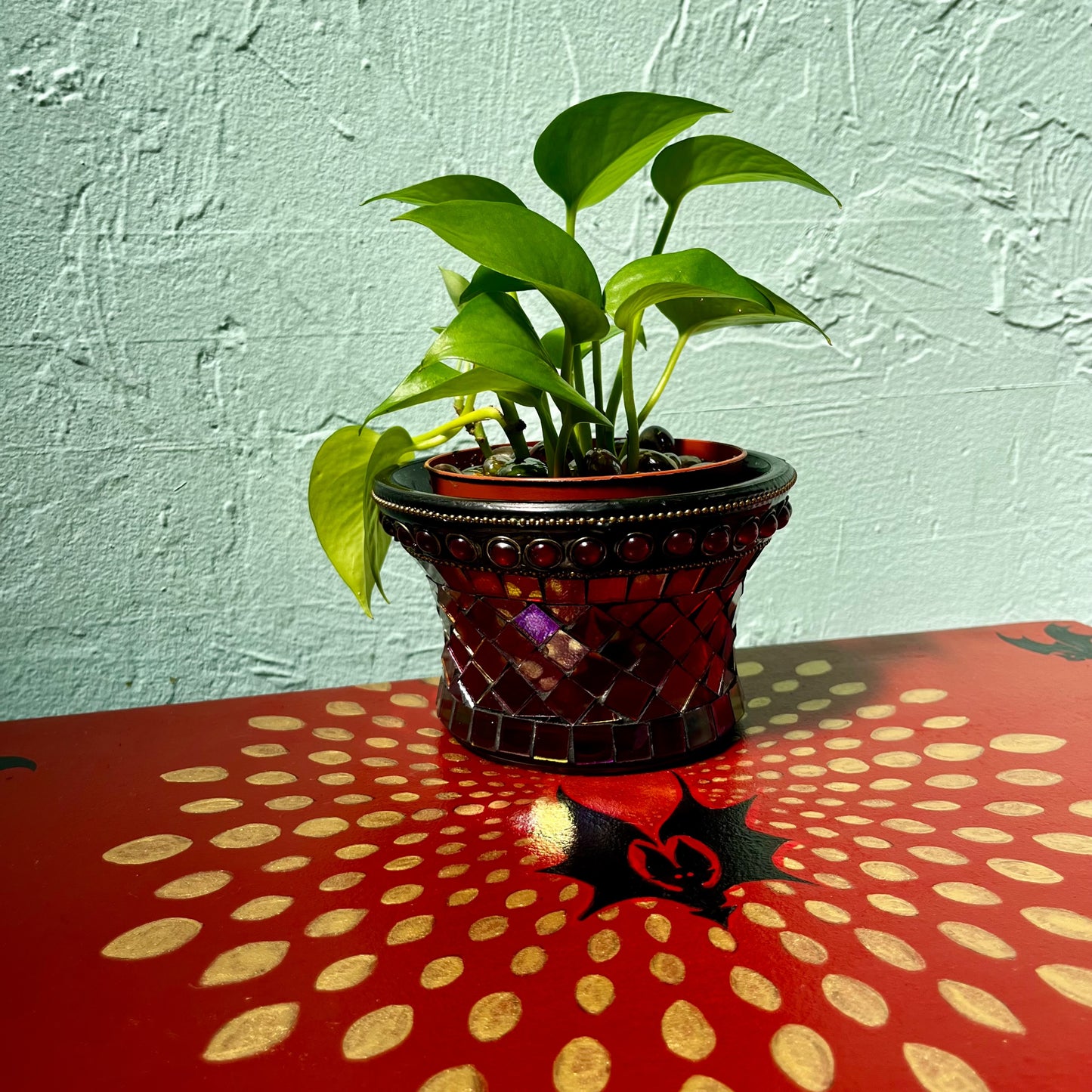 Radiant Ruby Mosaic Pothos Houseplant Magick